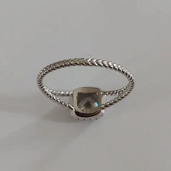 Charmed Aroma Rhodium Plated Rope Ring - Picture 6 of 8